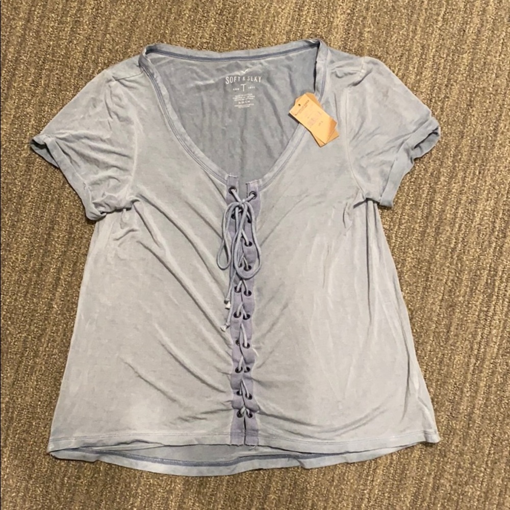 Lace Up Tee NWT